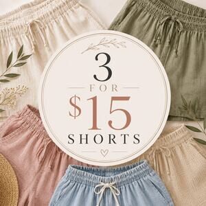 3 Shorts for $15 Bundle Sale!! All Brands